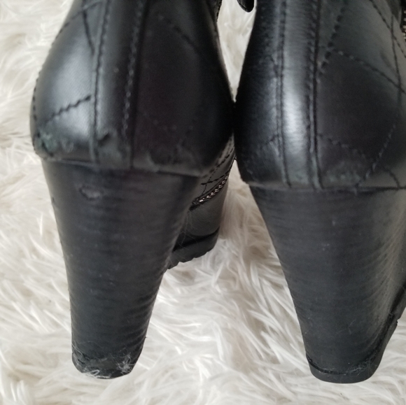 MICHAEL Michael Kors Leather Wedge Boots, 6.5 - Picture 6 of 9